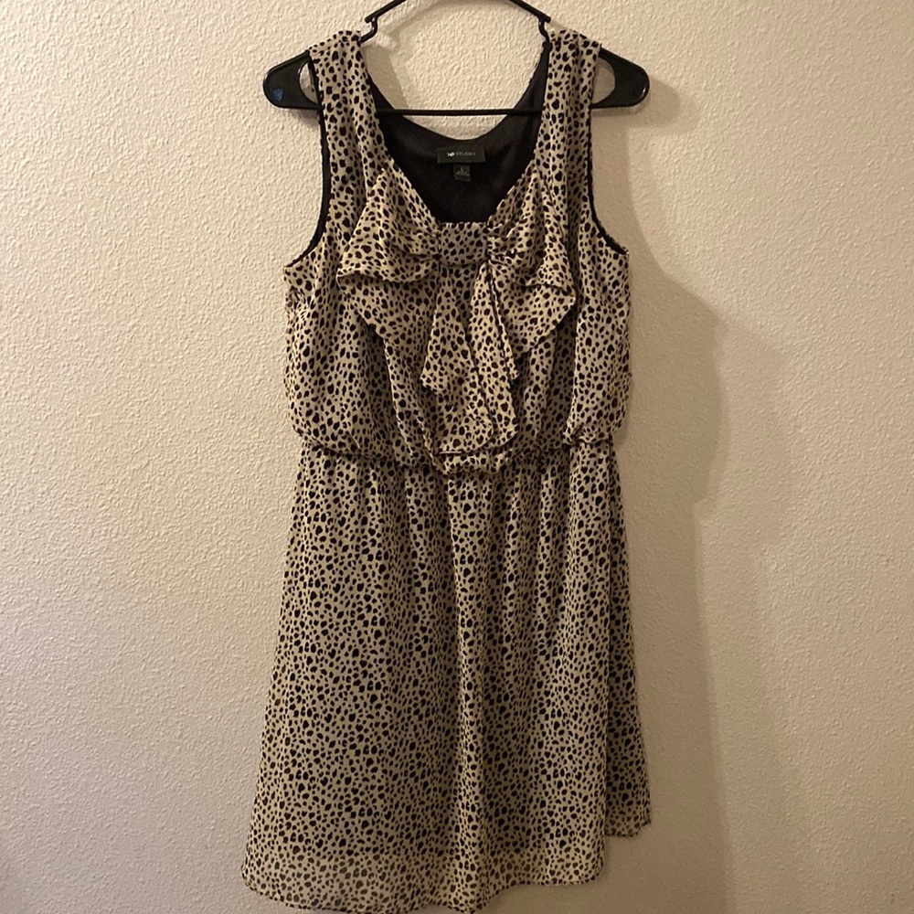 AB Studio animal print dress with bow size large